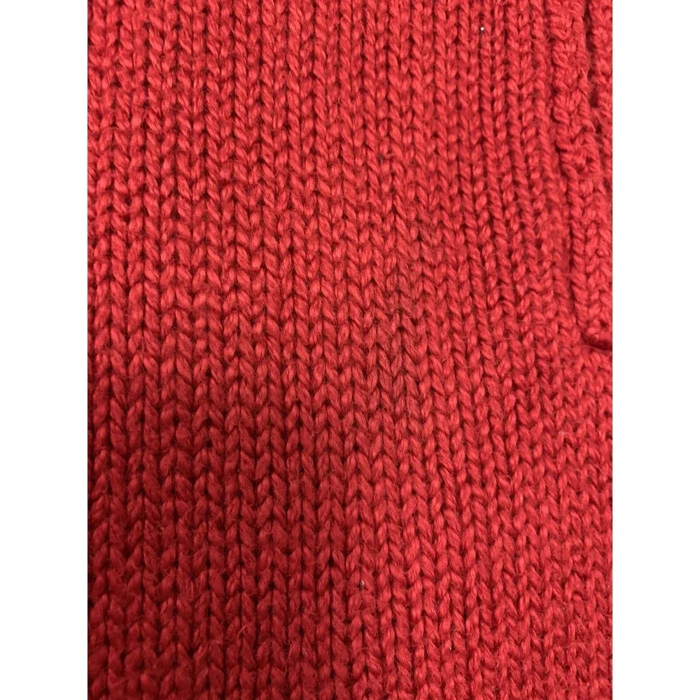 Ralph‎ Lauren Sweater Men's Large Po1o Pullover 100% Cotton Knit Red